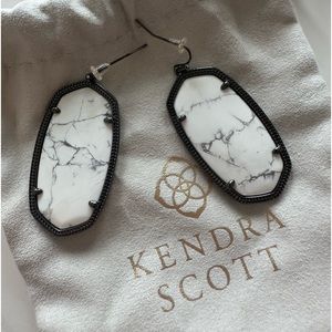 Extremely Rare Kendra Scott White Howlite Danielle Earrings